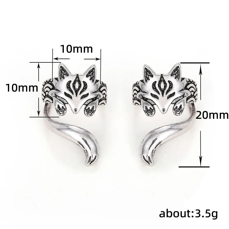 Fox Ear Cuffs Non-piercing Clip Earrings