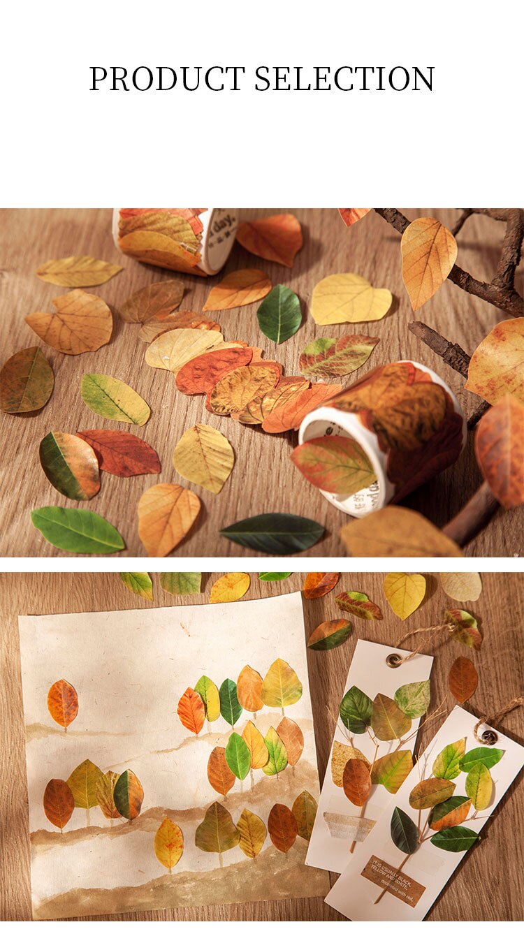 Fallen Leaves Stickers Washi Tape
