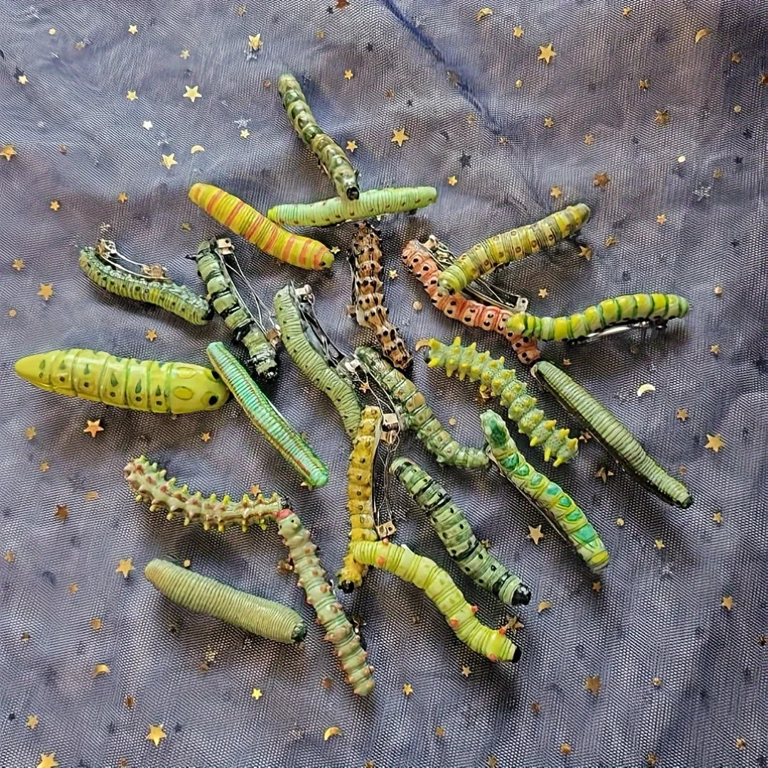 Spooky 6pcs Caterpillar Hair Clips Durable Plastic Halloween Costumes