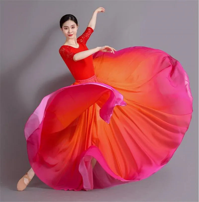 Dance Skirts 720 Degree Dancing Performance Costume