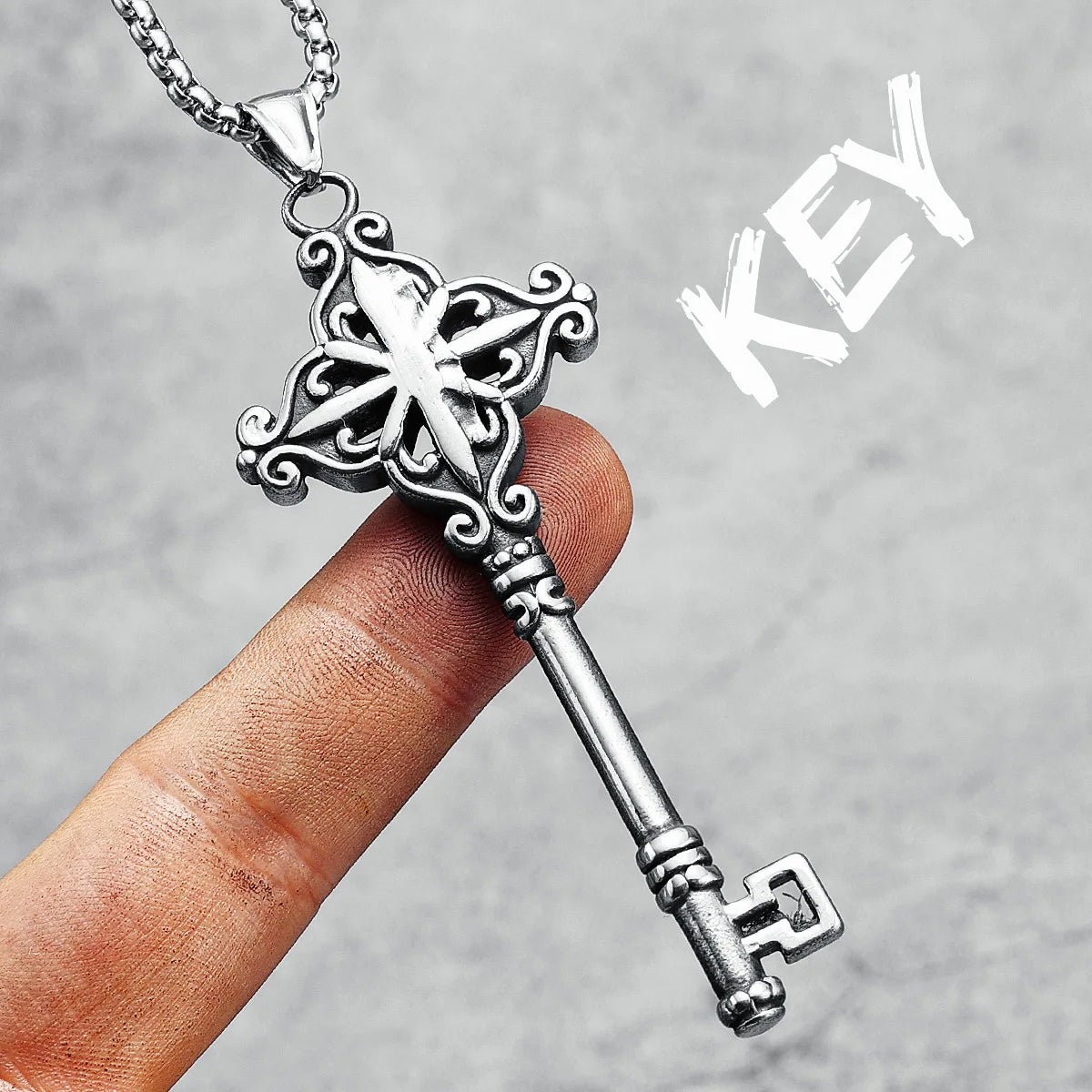 The Viscount's Treasury Key Necklace Stainless Steel Pendant
