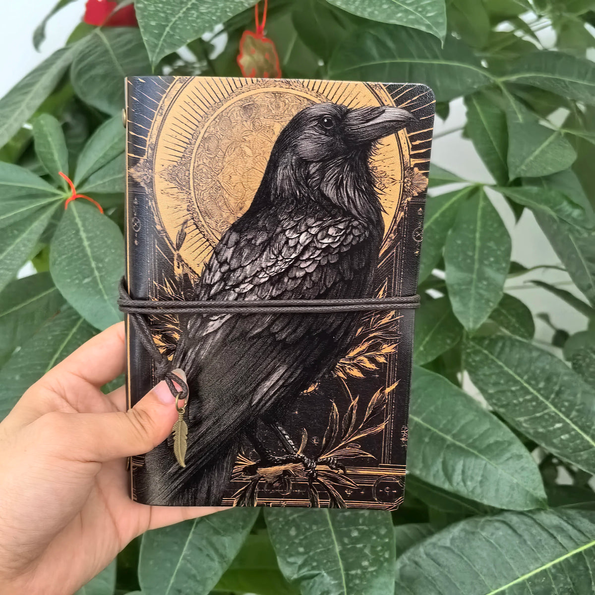 Dark Academia Crow Raven Journal A6 PU Leather Notebook Scrapbook