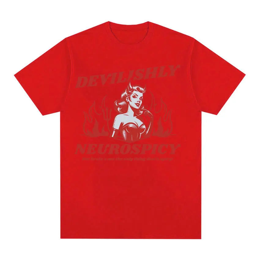 Devilishly Neurospicy Men's 100% Cotton T-shirt
