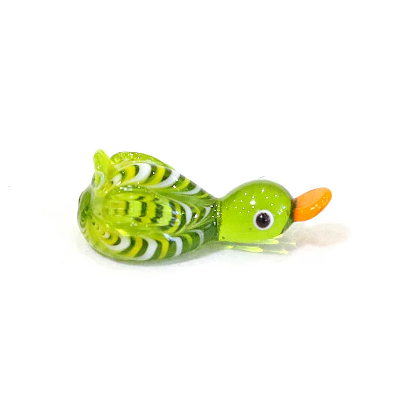 Glass Duck Mini Figurines Tea Pets
