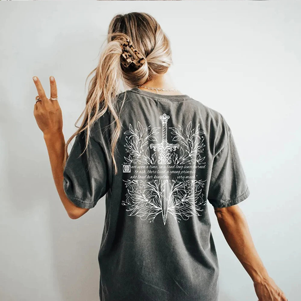 Fireheart Book Club 2 Sided T-Shirt Throne of Glass Book Lovers Tee