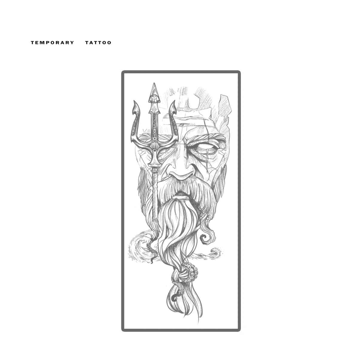Poseidon's Wrath Temporary Tattoo