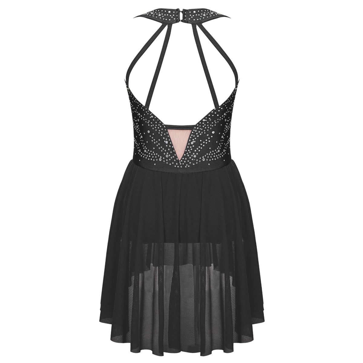 Girls Rhinestone Modern Contemporary Dance Ballet Dress Leotard Costume