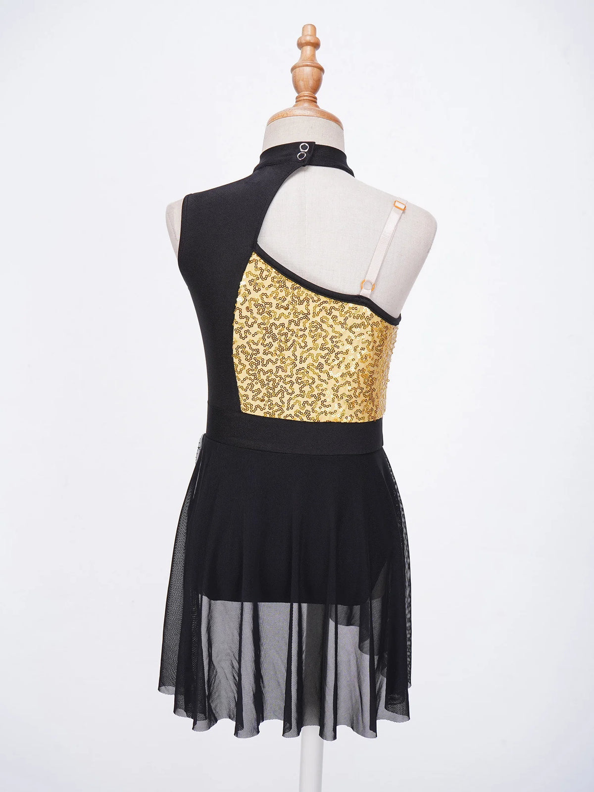Girls Ballet Gymnastics Figure Ice Skating Sequin Leotard Tutu Dress Performance Dancewear