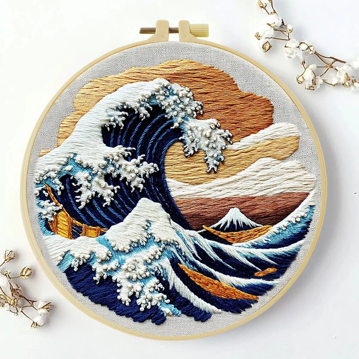 The Great Wave off Kanagawa DIY Embroidery Kit for Beginners