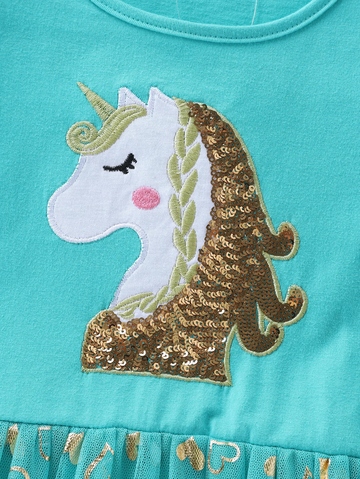 Girls' Long Sleeve Unicorn Dresses