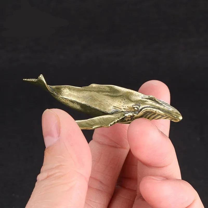 Copper Whale Figurines Tea Pets