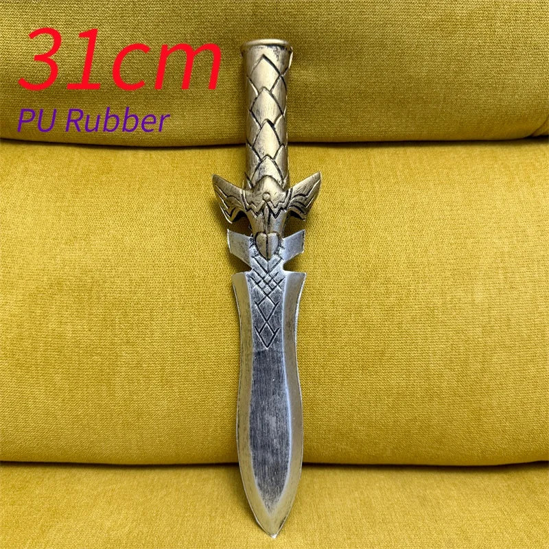 PU Rubber Weapons Knight Dagger Sawtooth Knife Cosplay Prop Sword Safety Role Play