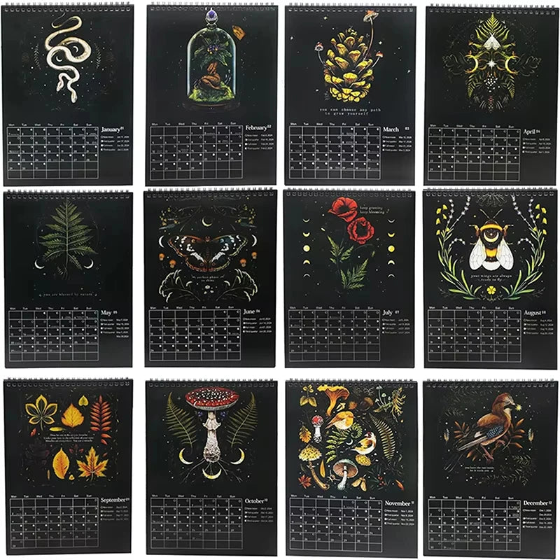 2026 Dark Forest Lunar Wall Calendar