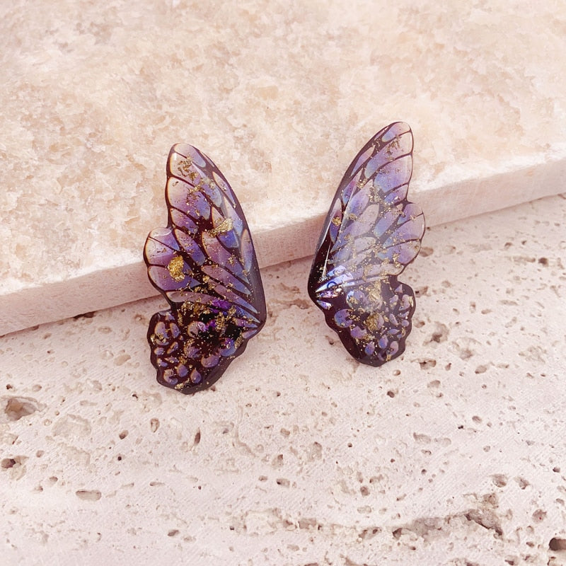 Fantastical Resin Butterfly Wings Earrings