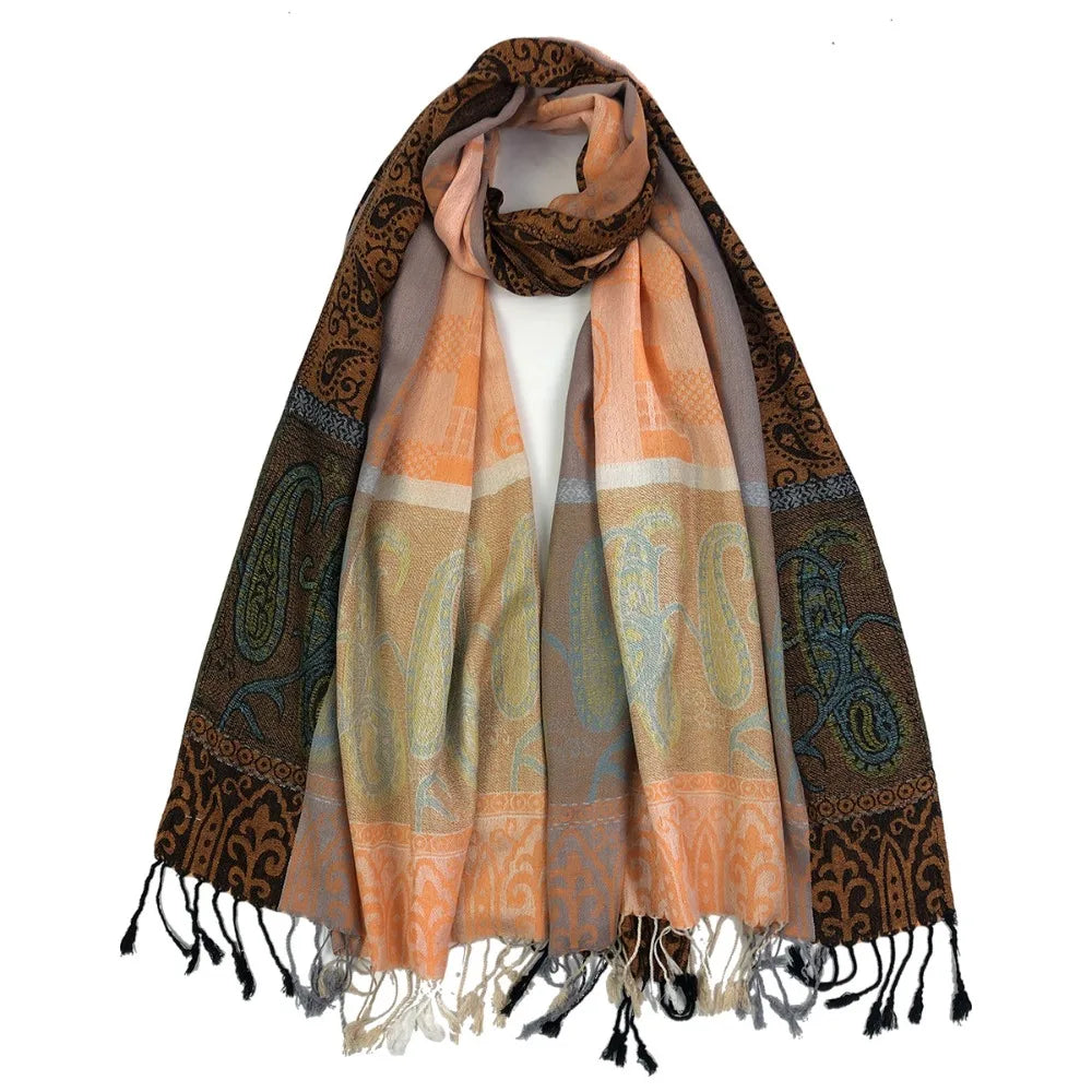 Rainbow Pashmina Scarfs Large Soft Warm Shawl Wrap