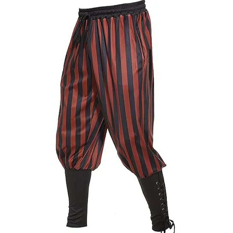 Pirate Pants Halloween Costume Striped Trousers