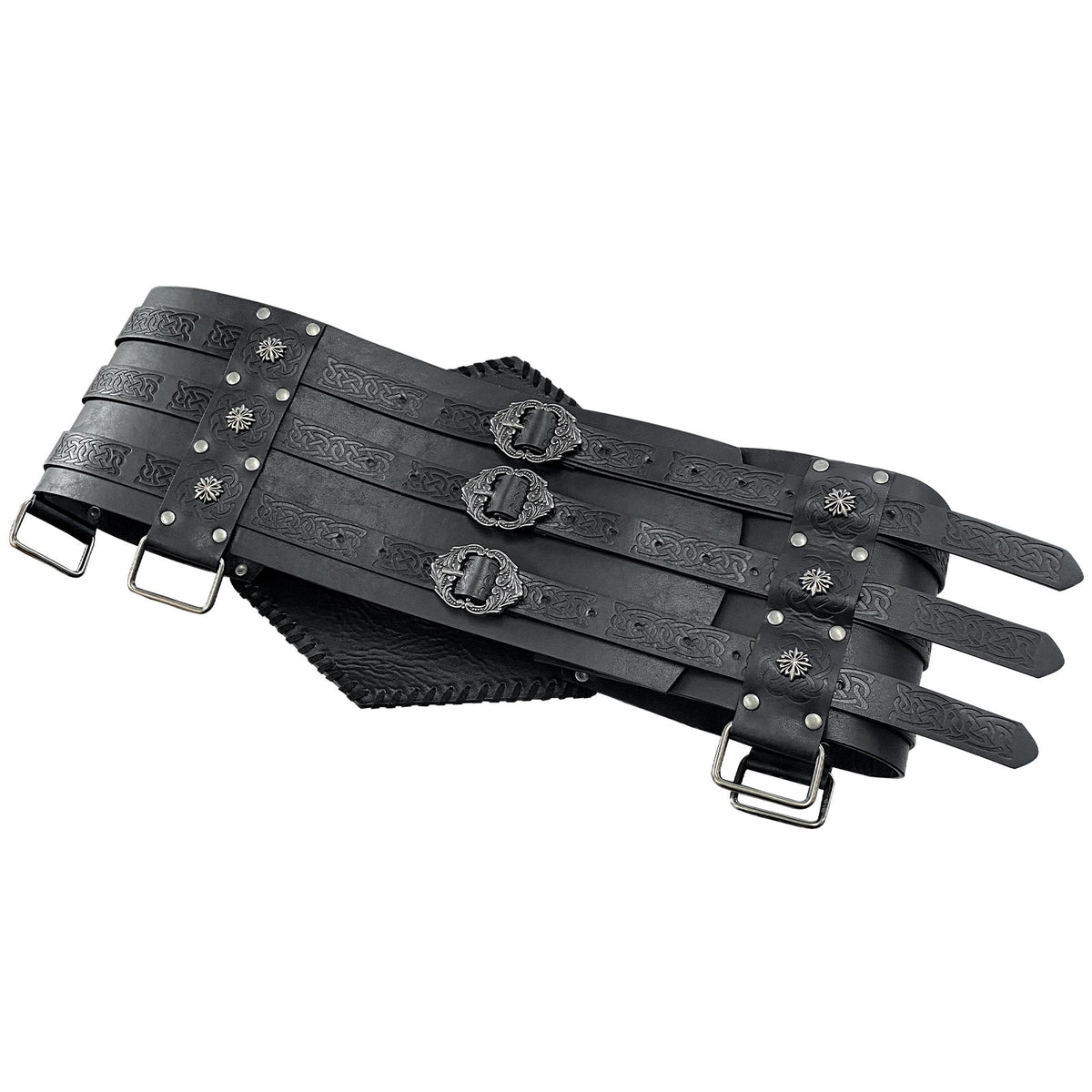 Nordic Viking Thor's Hammer Embossed Wide Belt