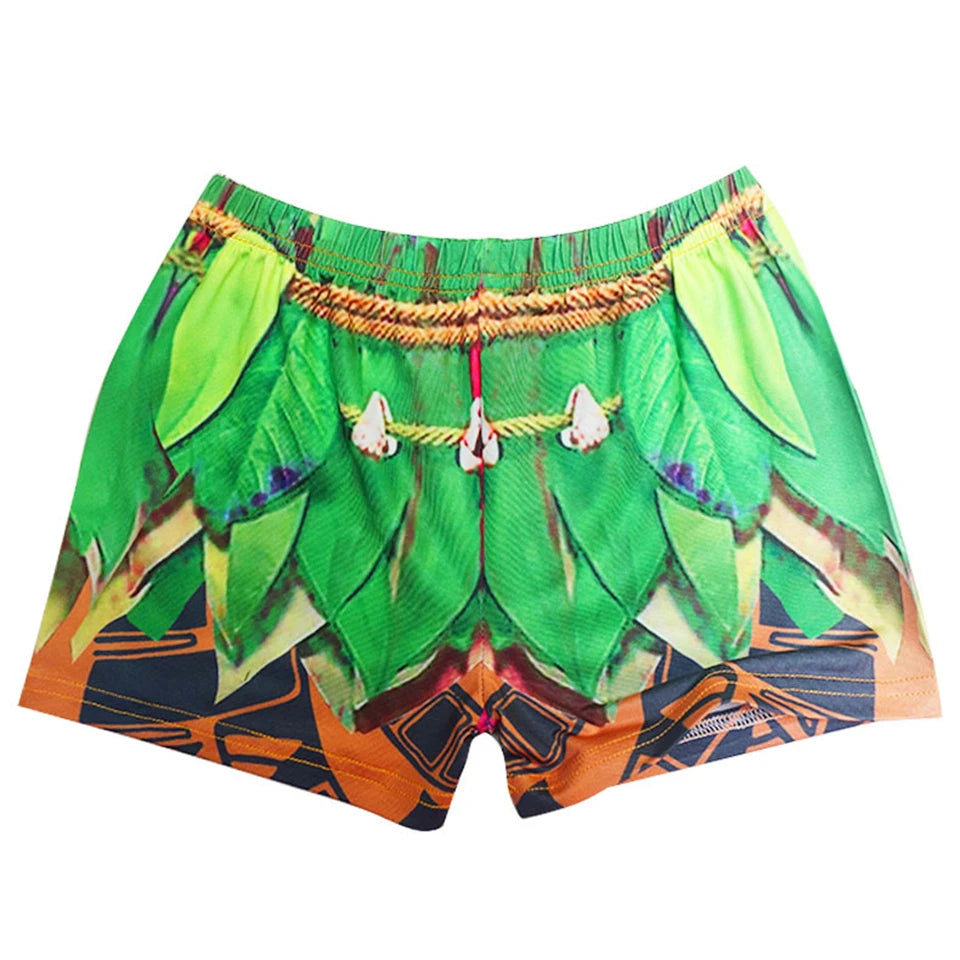 Maui Kids Cosplay 2Pcs Print Moana Boys Swimsuits Top and Shorts Children's Swimwear Book Week Costumes