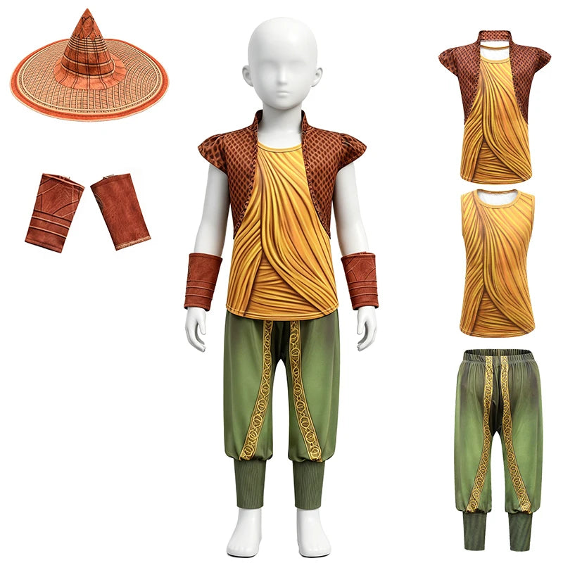 Kids Adventure Hero Raya Warrior Boys Girls Outfits Halloween Cosplay Last Dragon Book Week Children's Costume