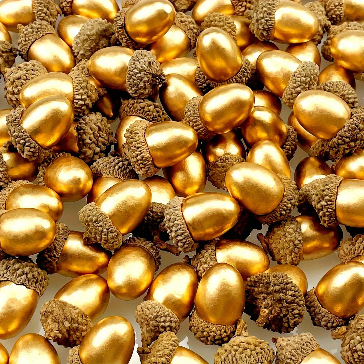 30/60pcs Golden Acorns Floral Christmas Decorations Tabletop Ornaments
