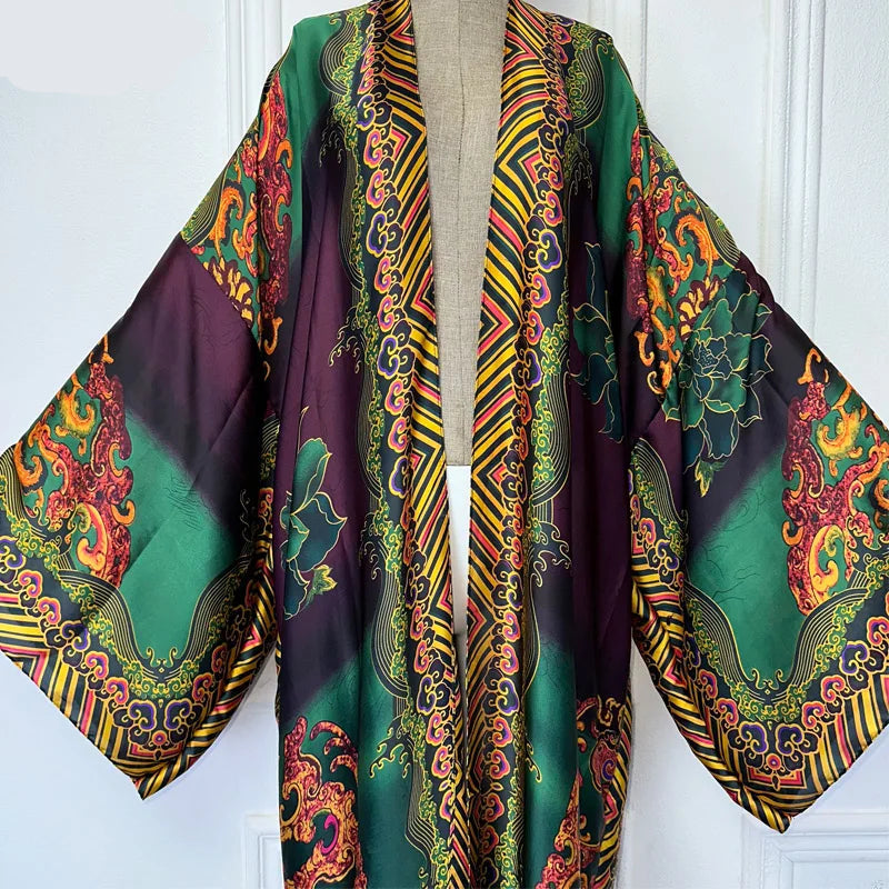 Wanda's Boho Kimono Cover Up Maxi Coat