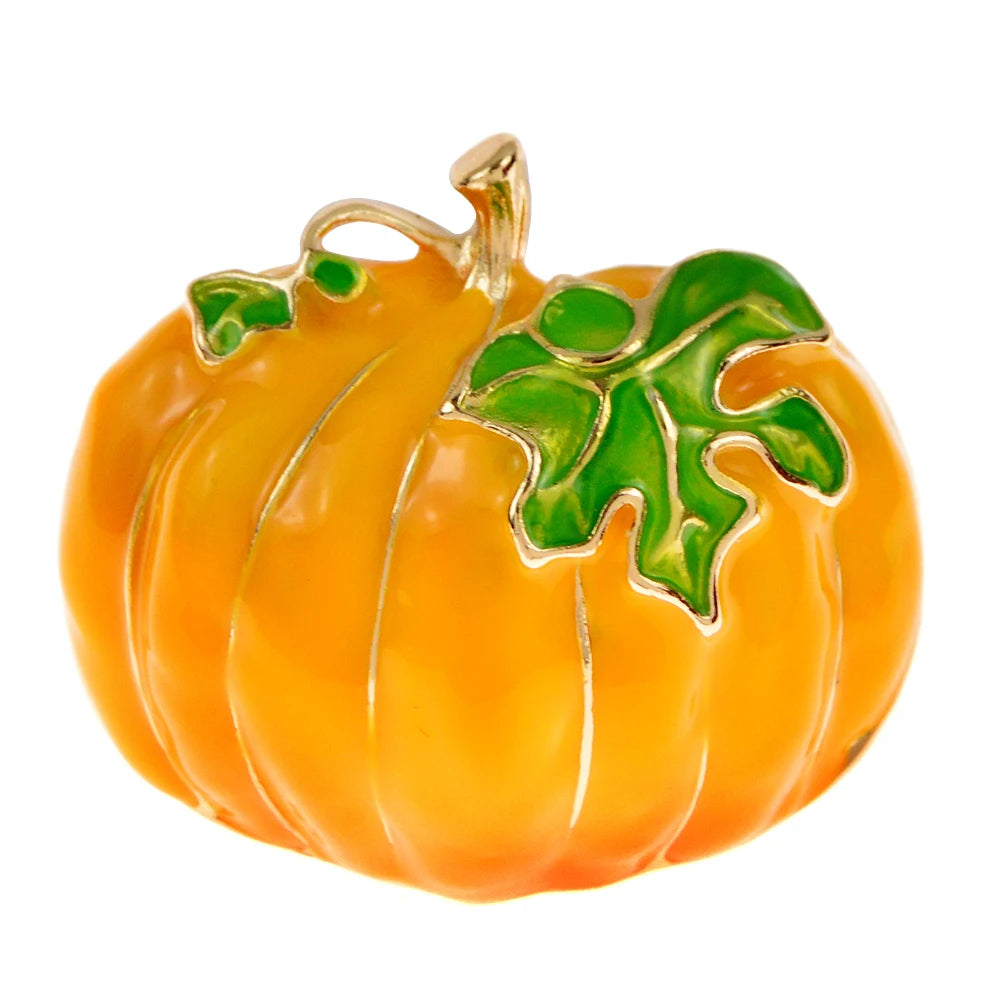 Enamel Pumpkin Brooch