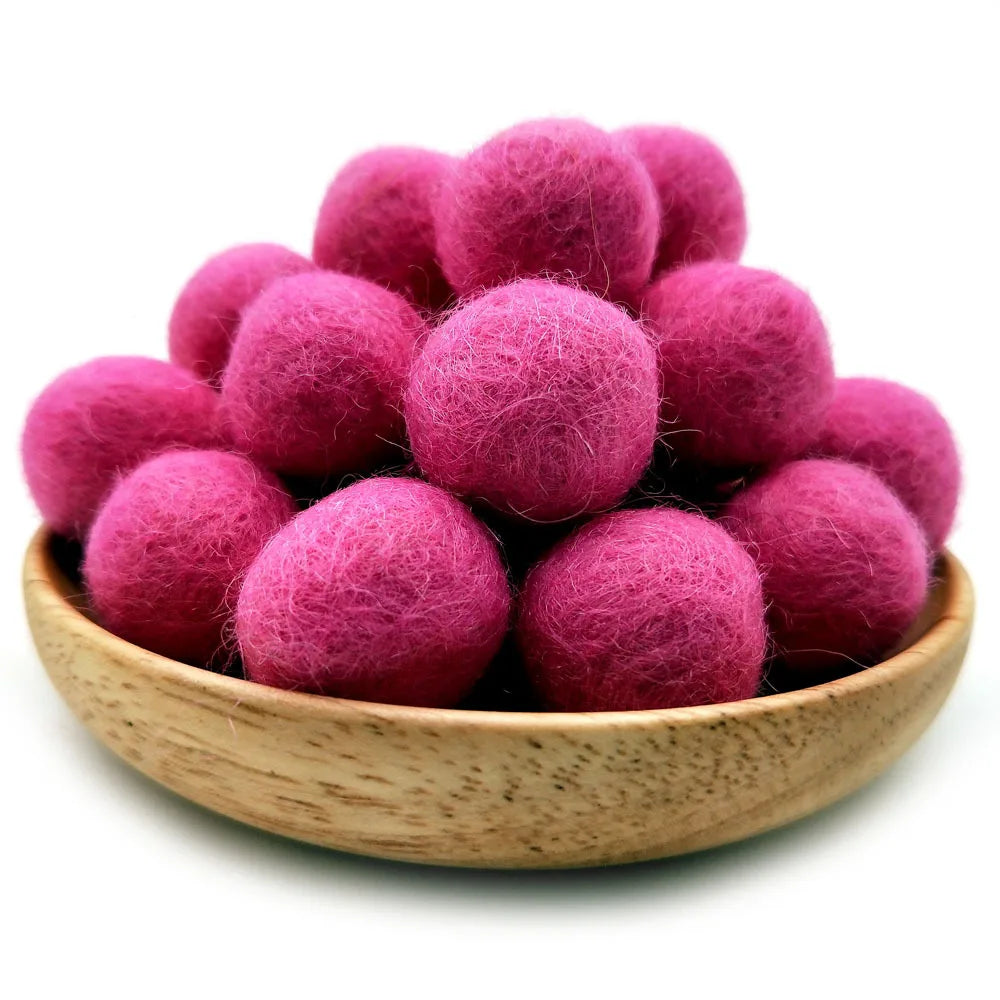 FIFTY 2cm Wool Felt Balls 100% Wool DIY Handmade Craft Supplies