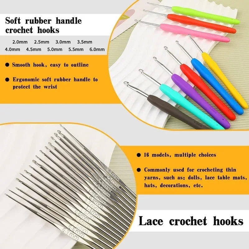 105pcs Beginner Crocheting Kit