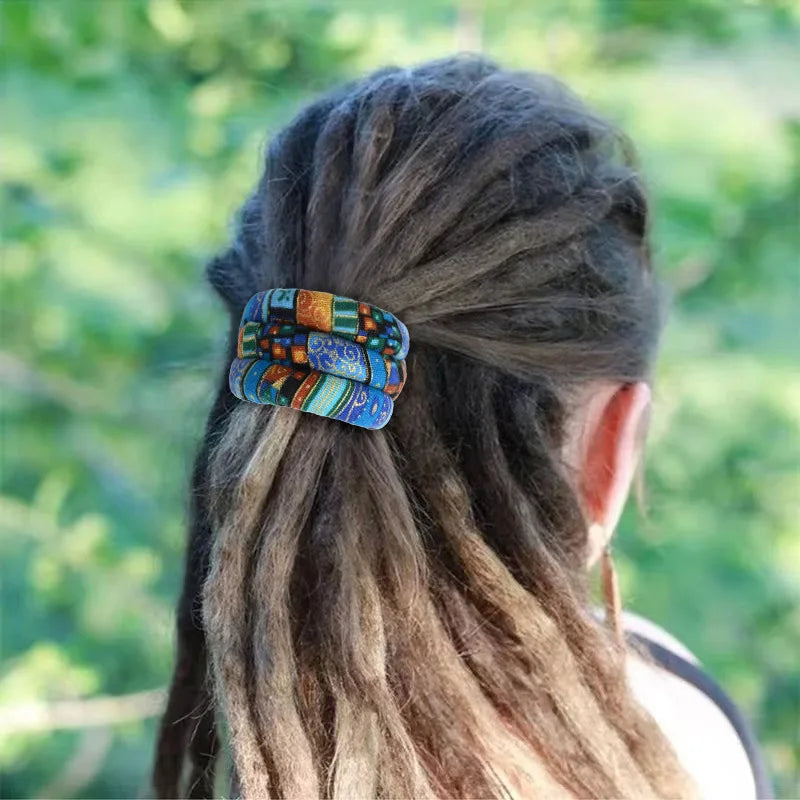 Bendable Hair Ropes Ties Horsetail Colorful Dreadlocks Long Ponytail Hairtie