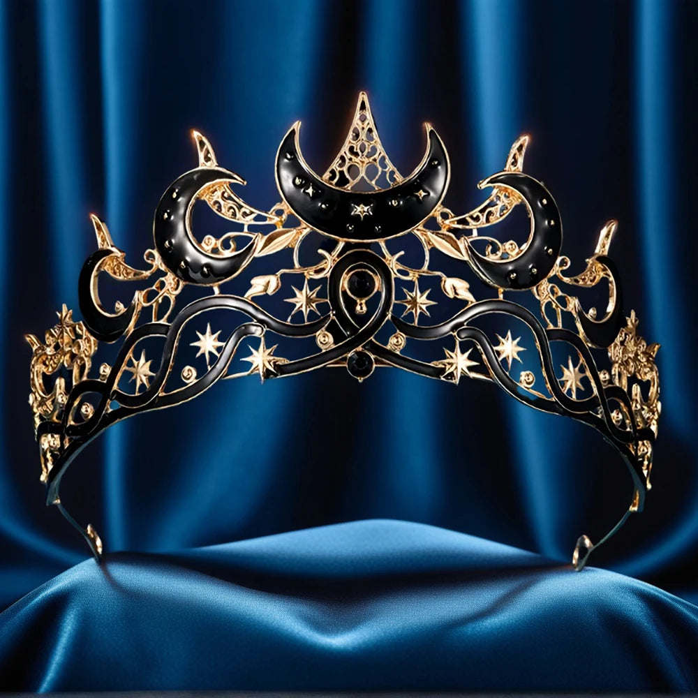 Night Court Gothic Moon Tiara Celestial Queen Crown