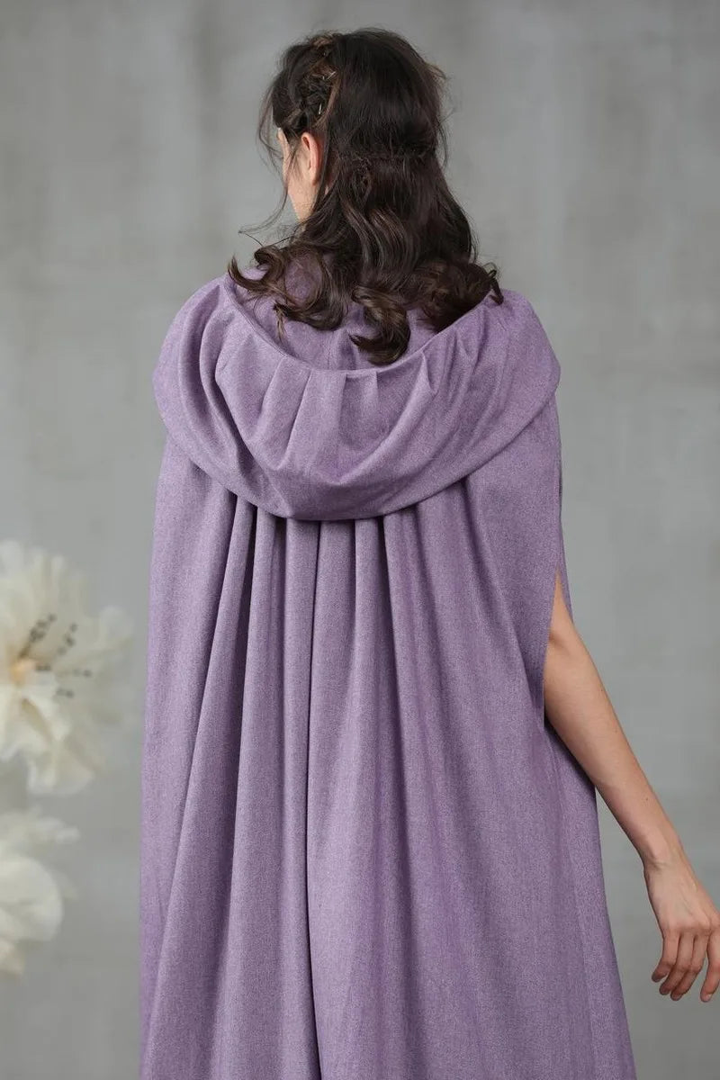 Maiden Khuzama's Hooded Medieval Cloak Cape