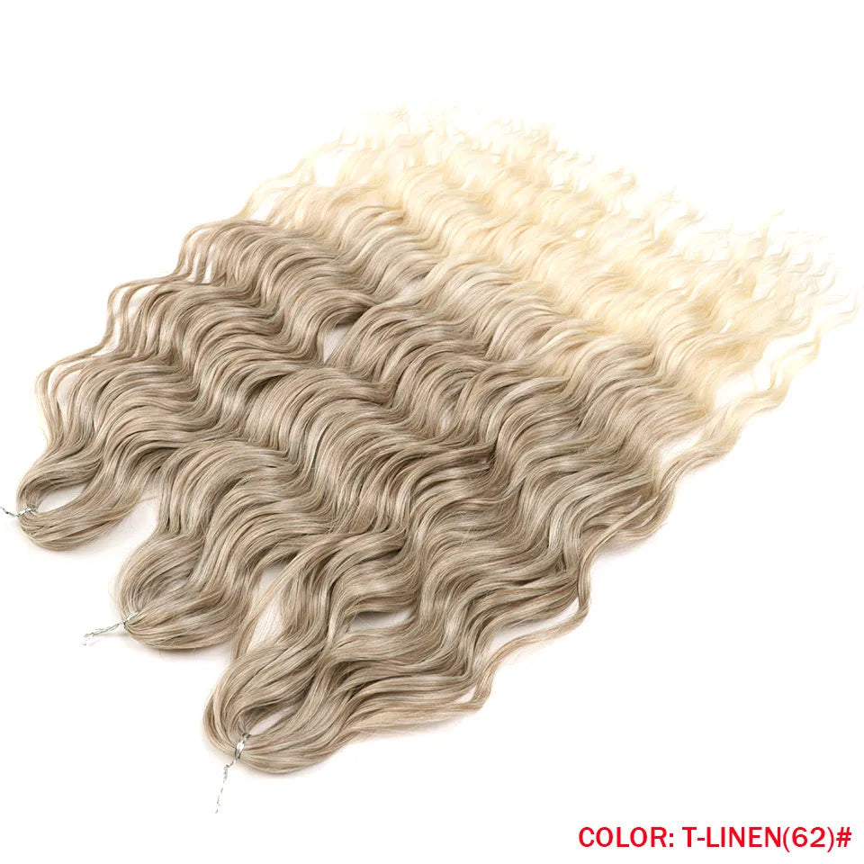 Ombre Rainbow 24 Inch Synthetic Hair Wave Braiding Hair Extensions