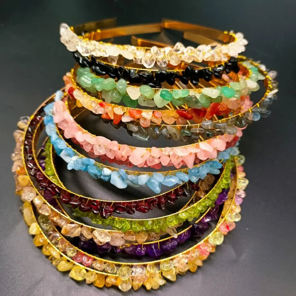 Raw Quartz Crystal Headbands
