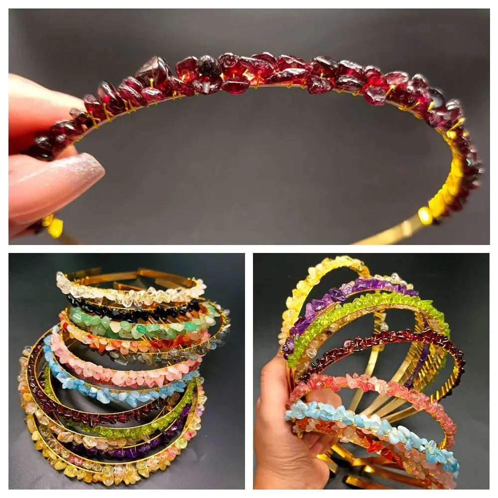 Raw Quartz Crystal Headbands