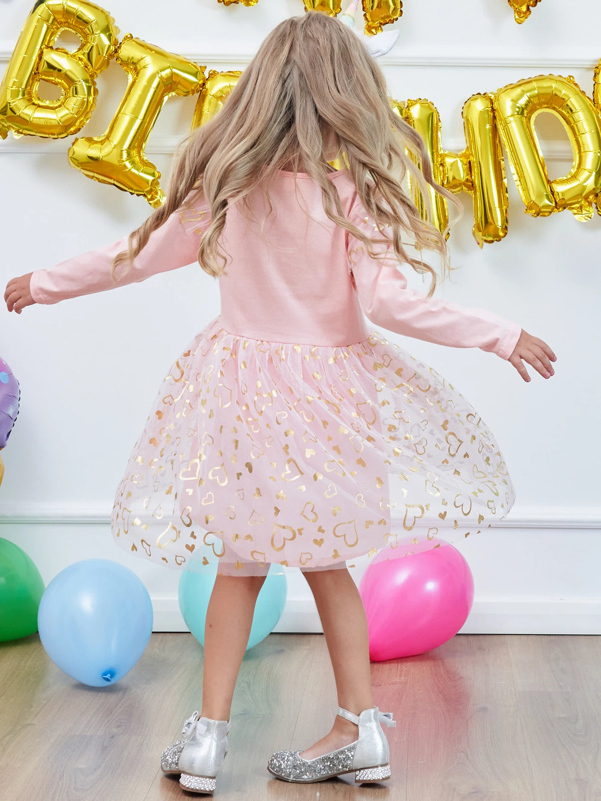 Girls' Long Sleeve Unicorn Dresses