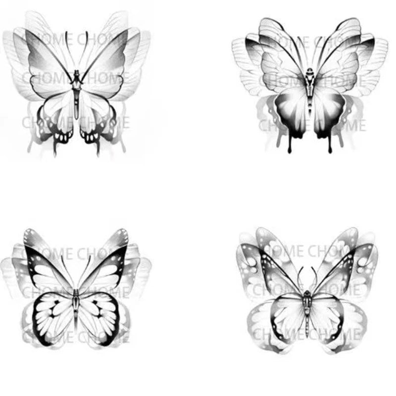 4pc/Lot Butterfly Effect Wings Temporary Tattoo