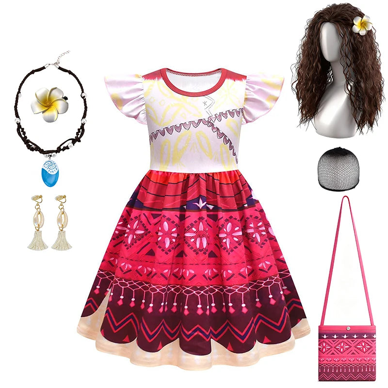 Princess Moana Little Girl Fancy Dress Halloween Cosplay Book Week Children's Costume