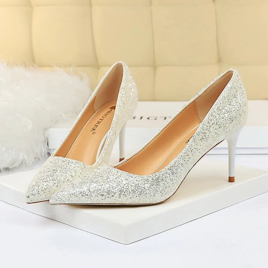 Magical Glittery High Heels in EIGHT Colours