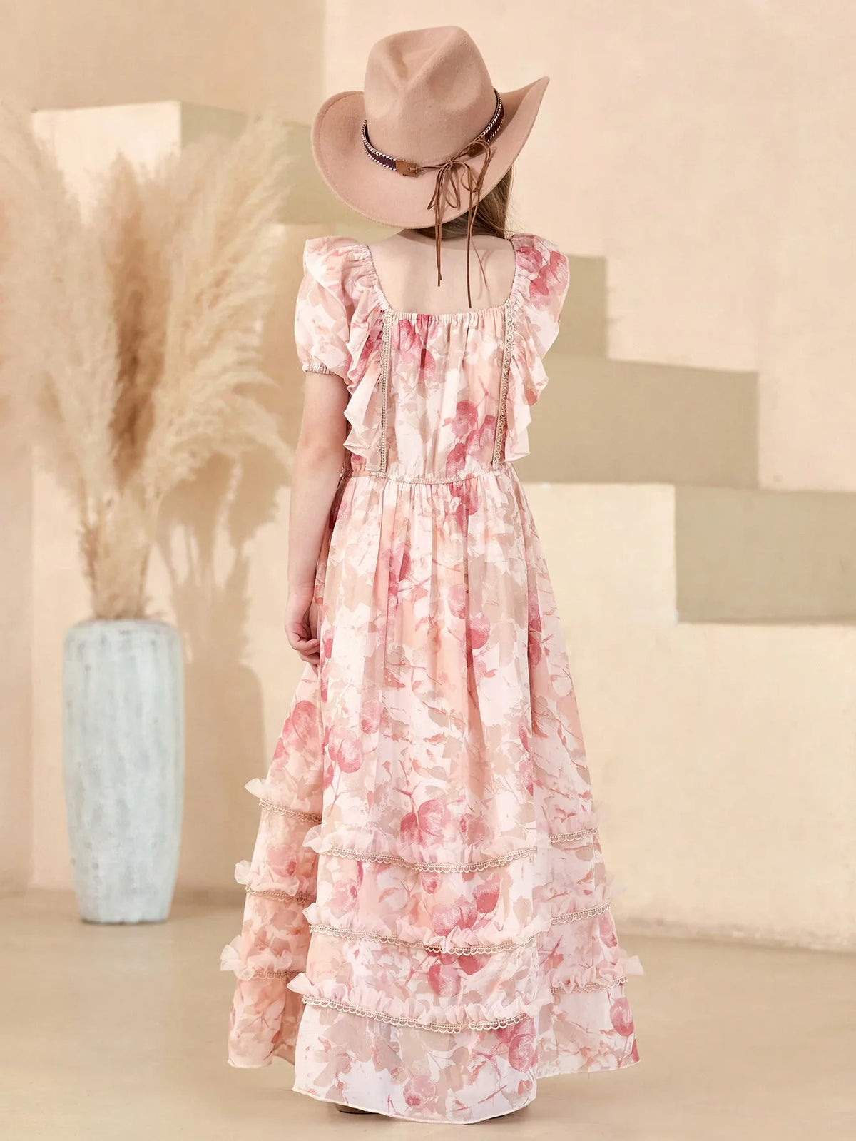 Summer Girl's Photoshoot Worthy Floral Maxi Dress