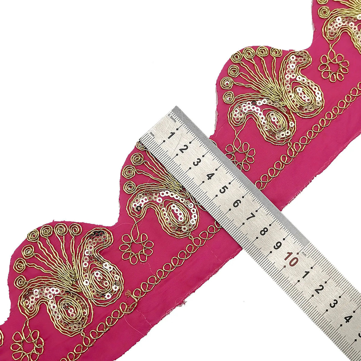 1 Yards Embroidered Rose Lace Trim Jacquard Ribbon DIY Craft Making Sewing Supplies
