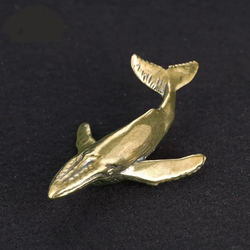 Copper Whale Figurines Tea Pets