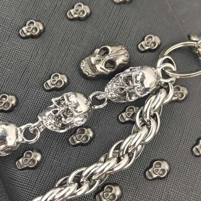 Skull Pocket Punk Wallet Chain Stainless Steel