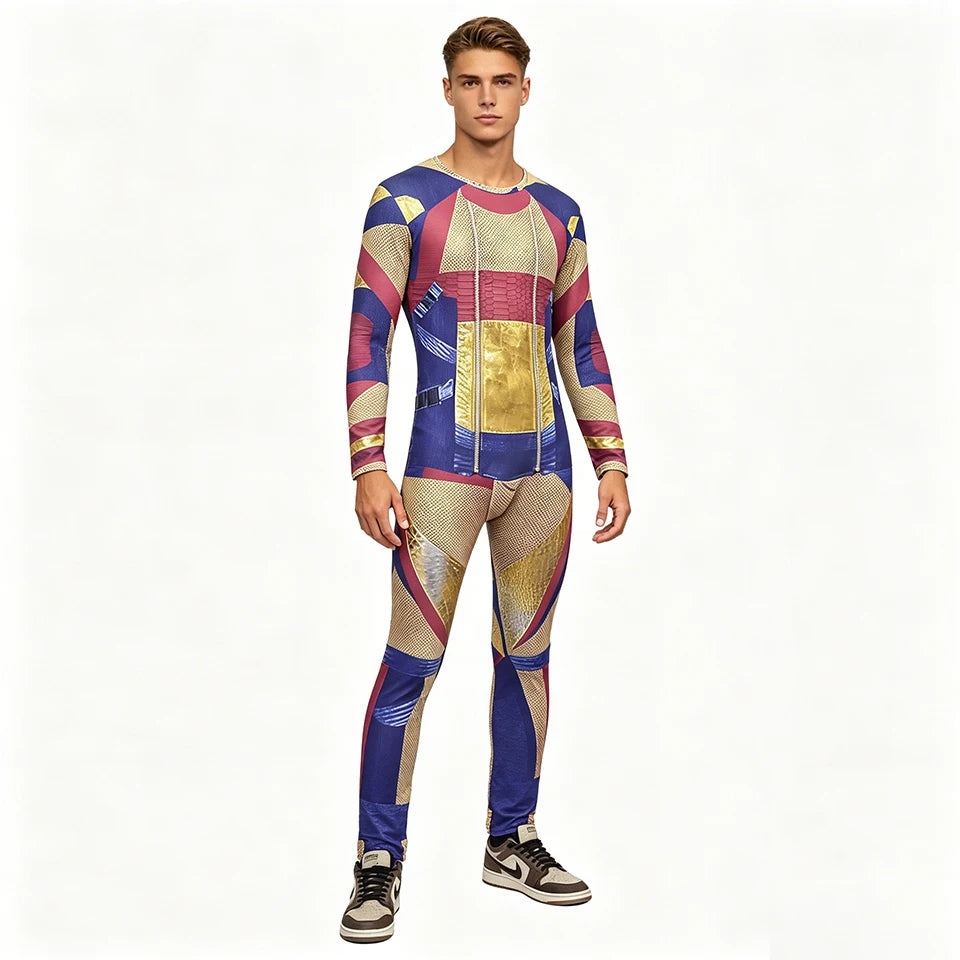 Superhero Carlos Cosplay Descendants Jumpsuit for Kids & Adults Halloween Stage Children's Book Week Costumes Boys