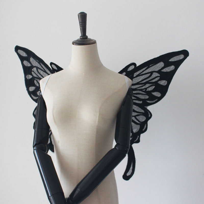 Black or White Butterfly Wings Costume