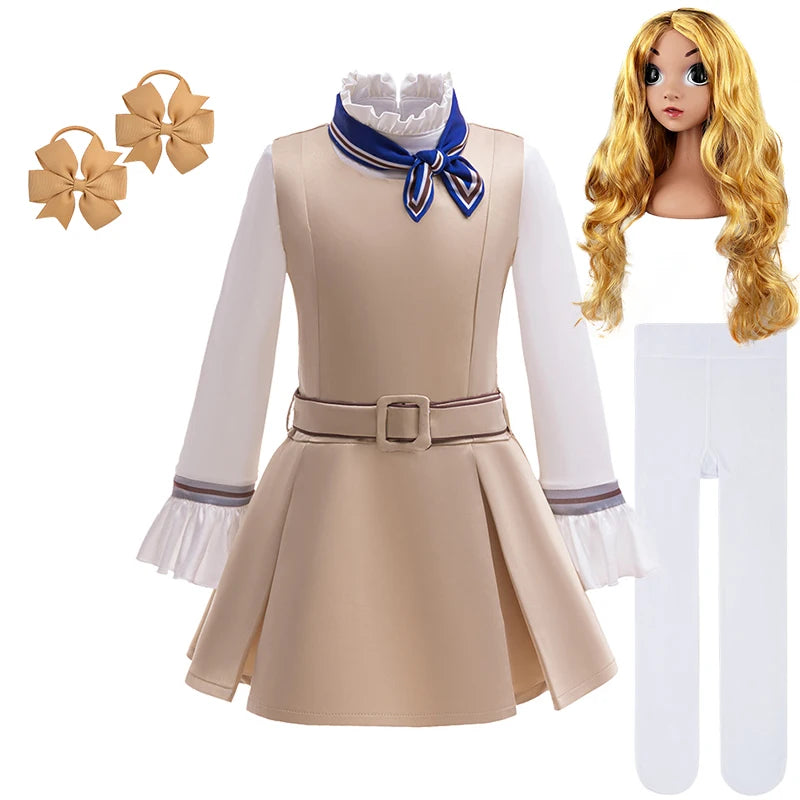 M3GAN Gemma Dress Girls Halloween Cosplay Horror Movies Children's Thriller Costumes