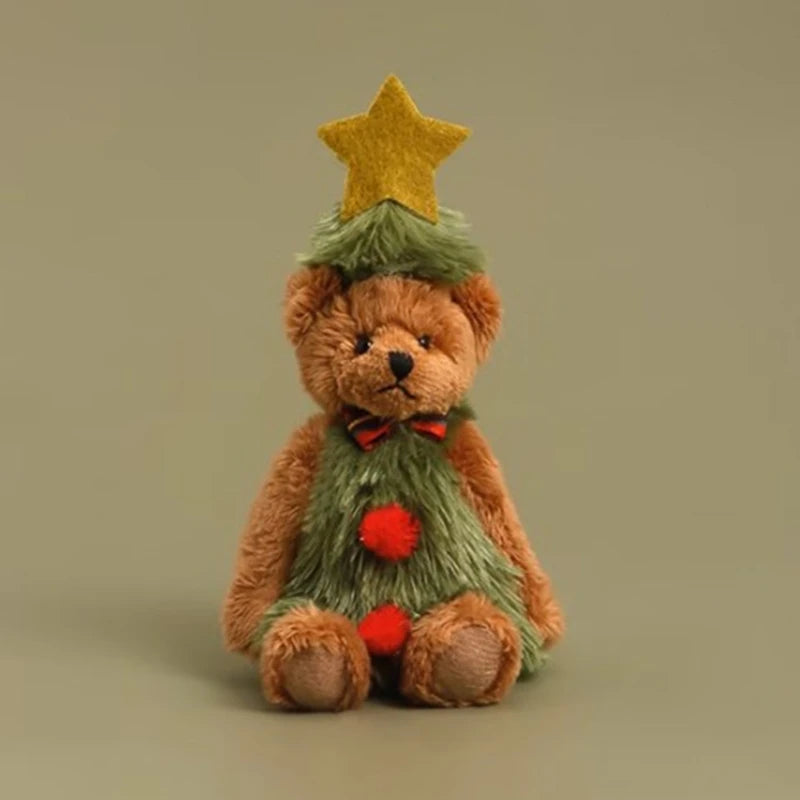 Christmas Plush Bear Toy Keychain