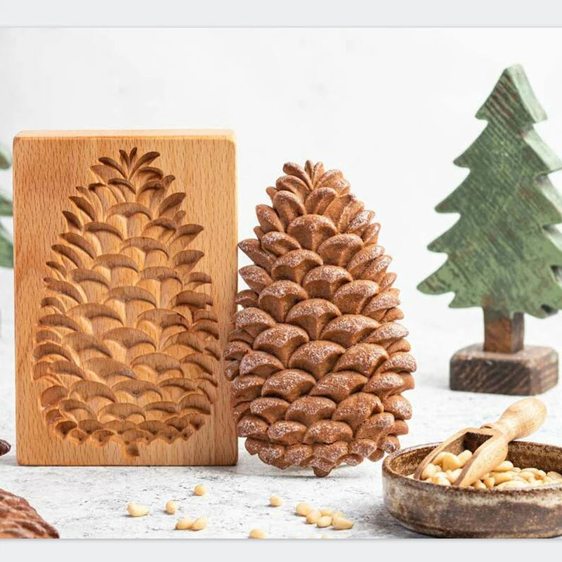 Wooden Cookie Moulds 3D Biscuit Press Stamp Cake Embossing Baking Tool