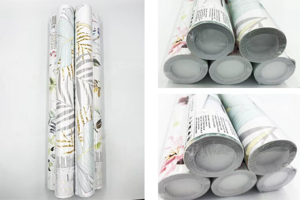Ink Floral Self Adhesive Wallpaper Black Flower Removable Peel and Stick Wallpaper