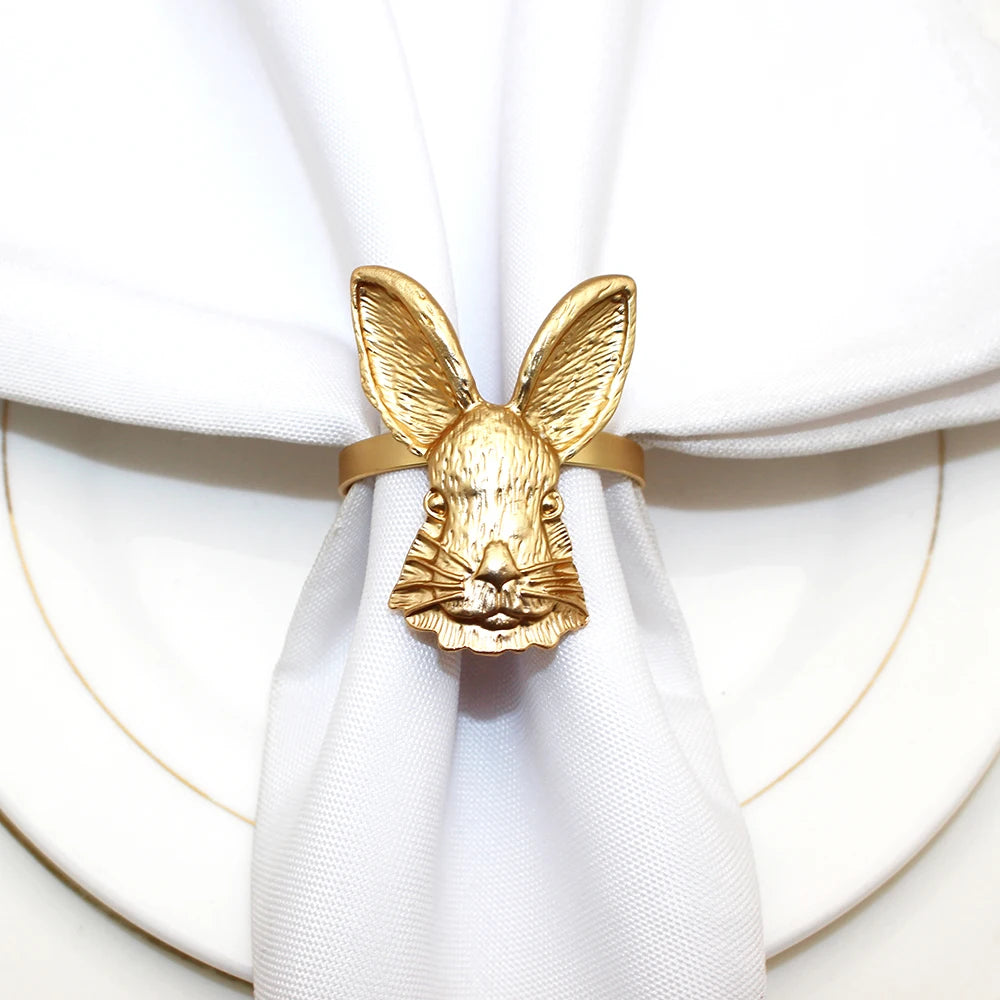 6Pcs Woodland Bunny Napkin Rings