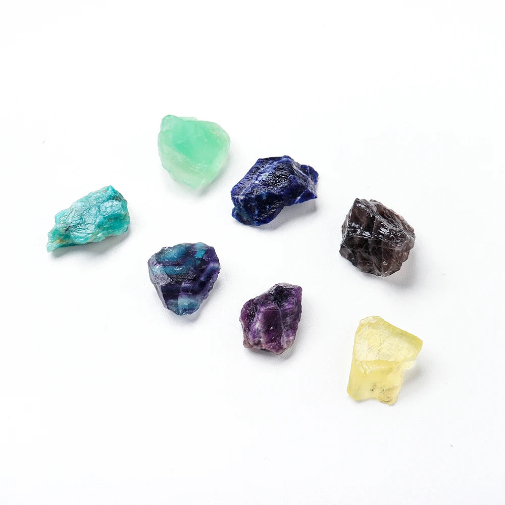 20pc Natural Crystal Gift Box Amethyst Raw Stone Selenite Healing Stones